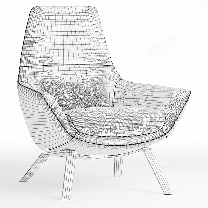 2015 Ermes Armchair 3D Model 3D model image 2