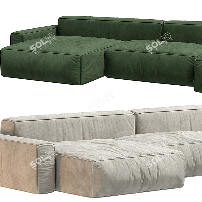  Sleek Modern Boca Navi Sofa 3D model image 2