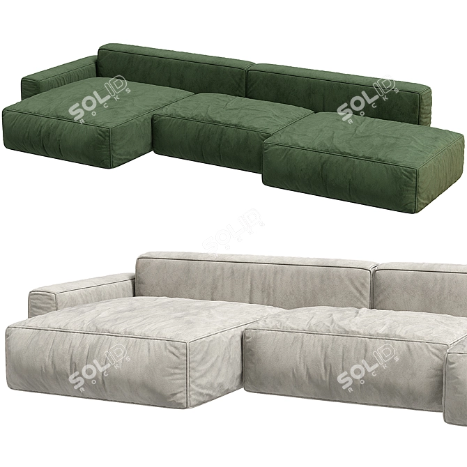  Sleek Modern Boca Navi Sofa 3D model image 3