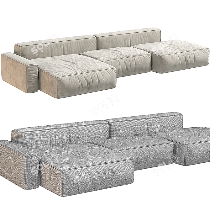  Sleek Modern Boca Navi Sofa 3D model image 4