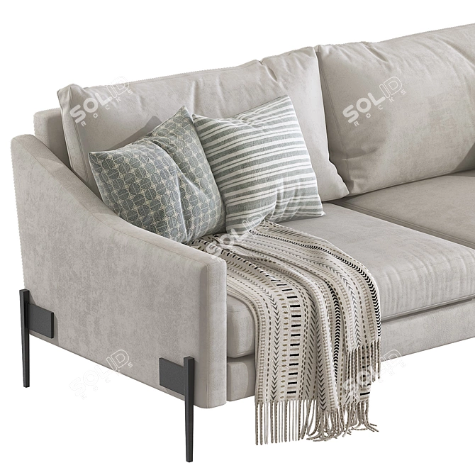 Modern Remix Sofa Design Elegance 3D model image 4