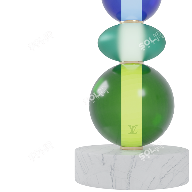  Luminary Glass Totem Lamp 3D model image 3