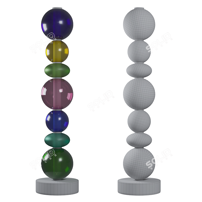 Luminary Glass Totem Lamp 3D model image 4