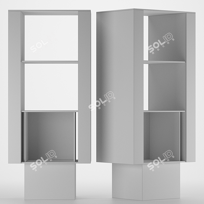 Modern Glass Bookcase by Buzao 3D model image 3