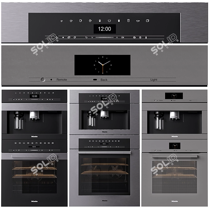 Miele Double Oven Collection & Coffee Maker 3D model image 1