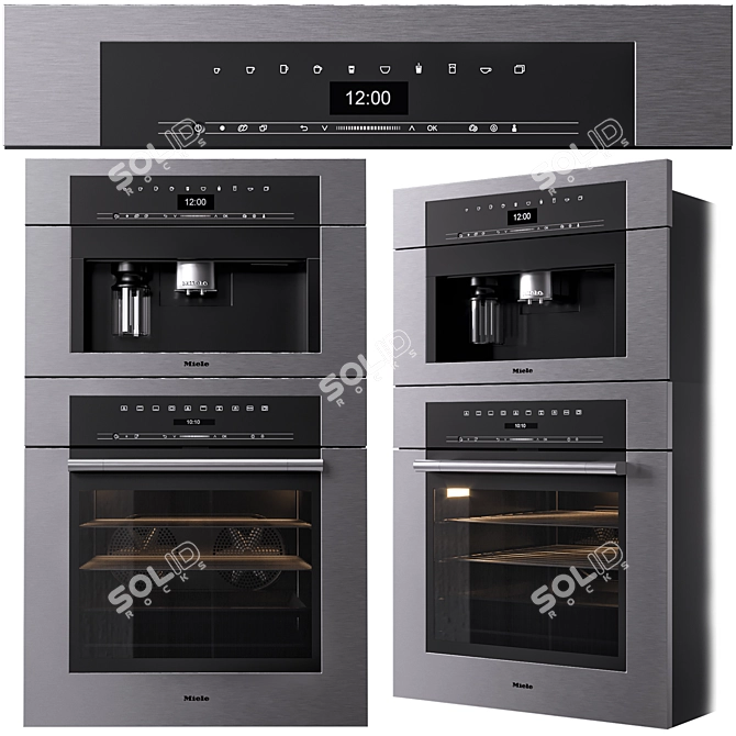 Miele Double Oven Collection & Coffee Maker 3D model image 2