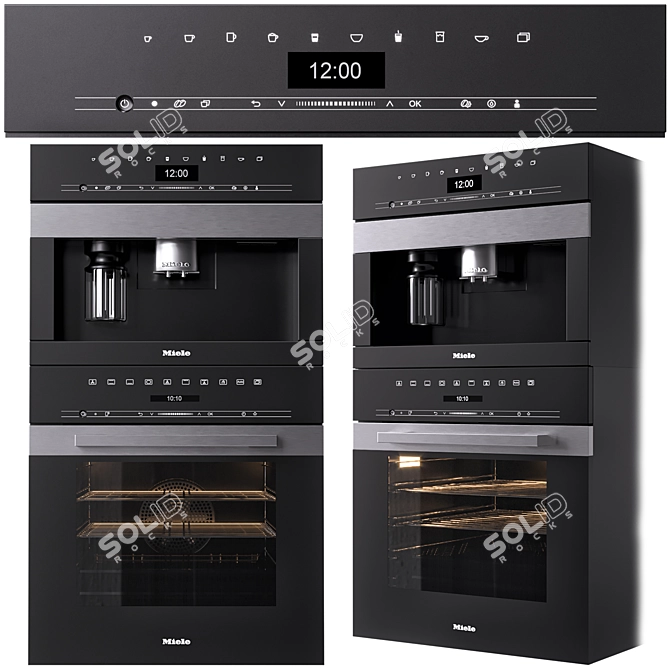 Miele Double Oven Collection & Coffee Maker 3D model image 3