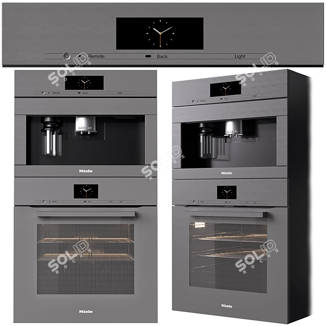 Miele Double Oven Collection & Coffee Maker 3D model image 4