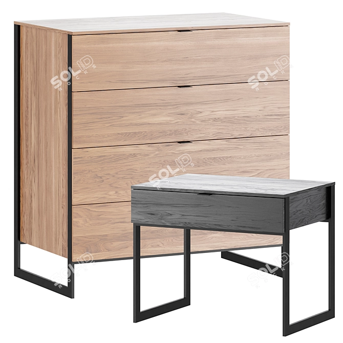 MAKON Bedside Table 3D model image 2