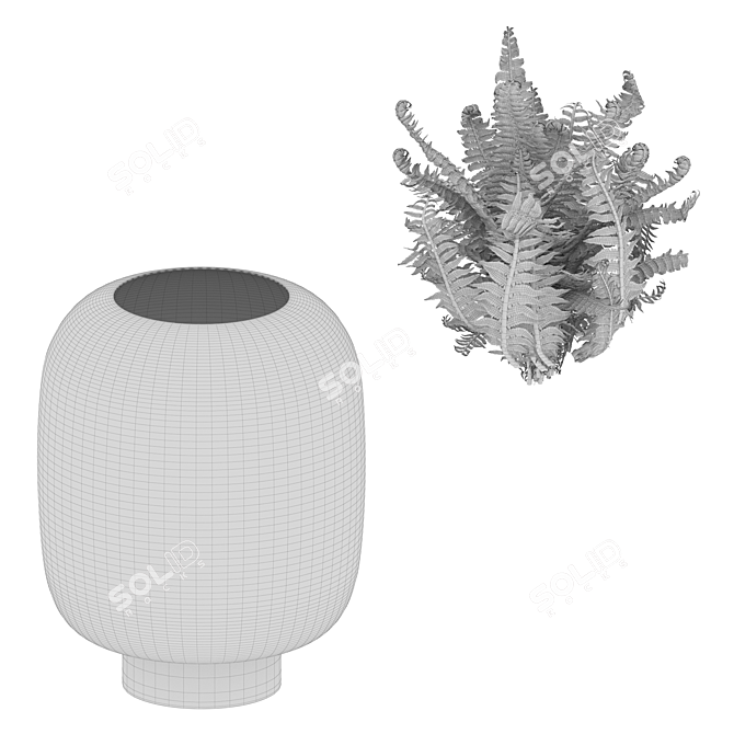 Sleek Interior Design Flowerpot 3D model image 2