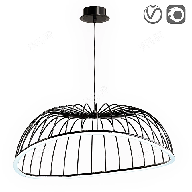 Celeste LED Ceiling Light 3D model image 1