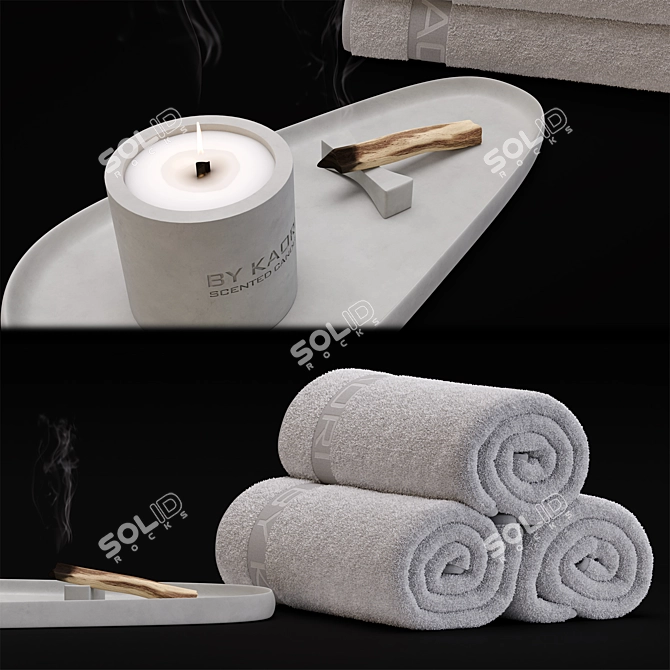 Kaori Towels & Meditation Set 3D model image 3