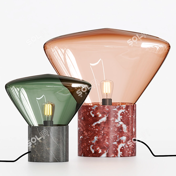 Contemporary Muffins Table Lamp 3D model image 1