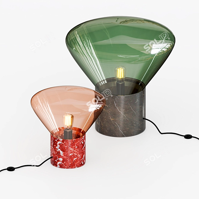 Contemporary Muffins Table Lamp 3D model image 2
