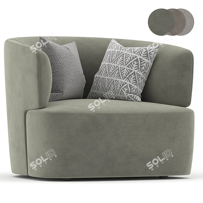  Elain Molteni Luxury Armchair 3D model image 2