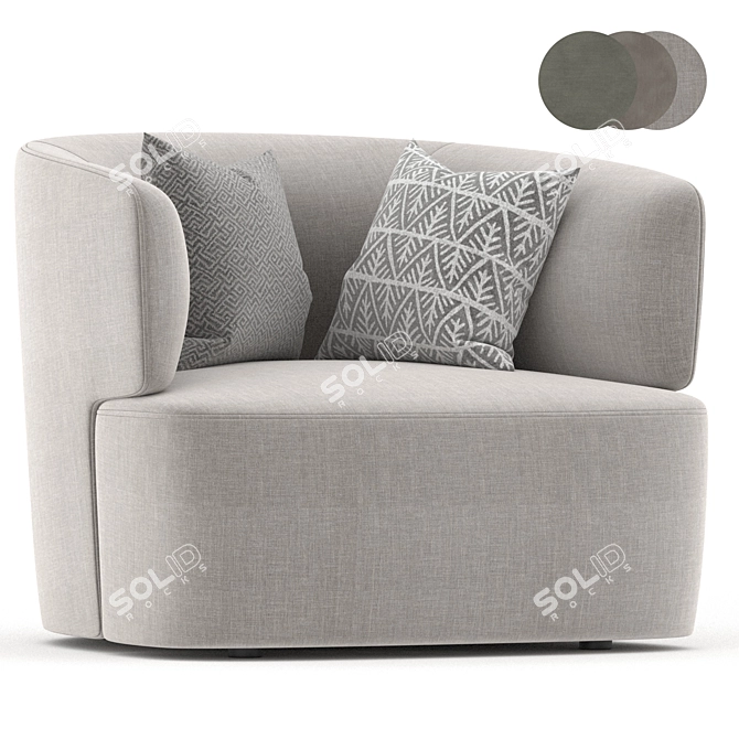  Elain Molteni Luxury Armchair 3D model image 3