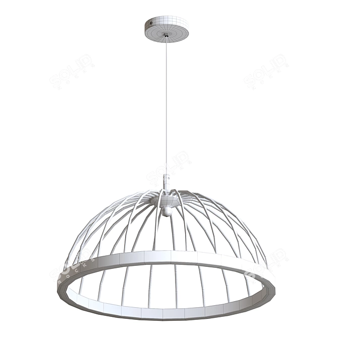 Modern LED Black Ceiling Light 3D model image 2