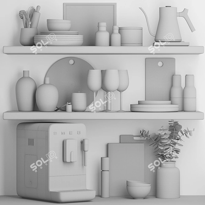 Kitchen Accessories 3D Model 2014 3D model image 4