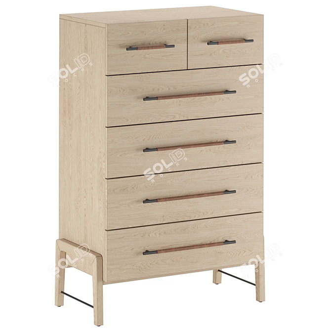 Burke Decor Rosedale Elegant Dresser 3D model image 1