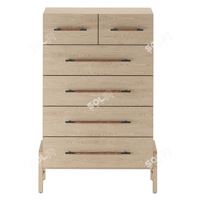 Burke Decor Rosedale Elegant Dresser 3D model image 2