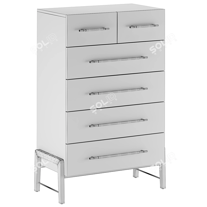 Burke Decor Rosedale Elegant Dresser 3D model image 3