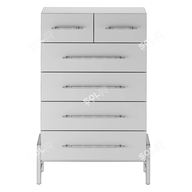 Burke Decor Rosedale Elegant Dresser 3D model image 4