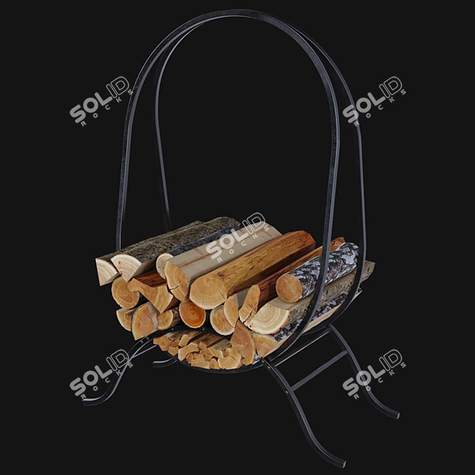 Mediterranean-Style Fireplace Set 3D model image 6