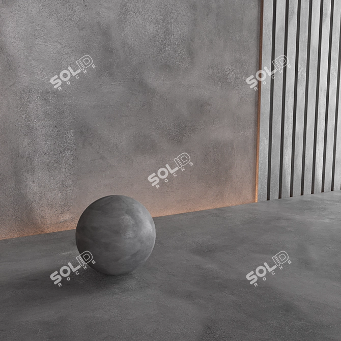 Seamless Texture Decorative Plaster 3D model image 6