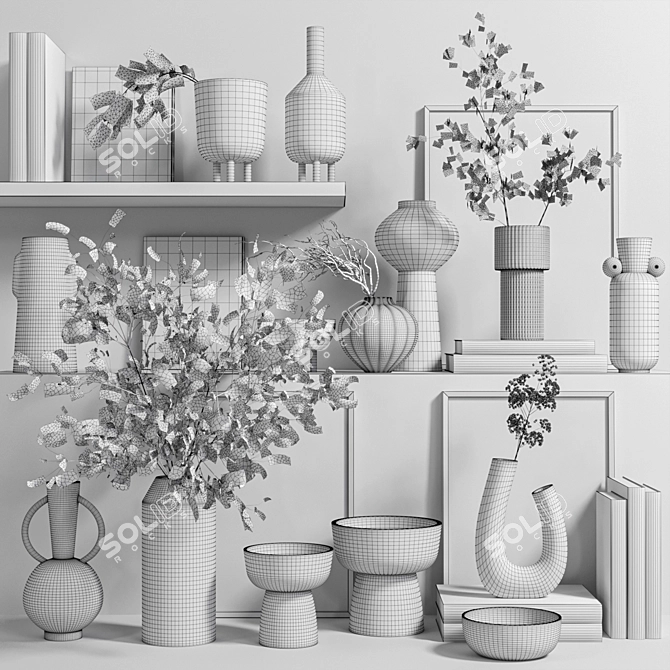 Decorative Set 3D Model Bundle 3D model image 7