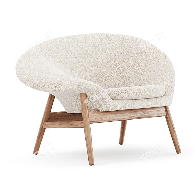 Modern Sheep Lounge Chair by Hans Olsen 3D model image 4