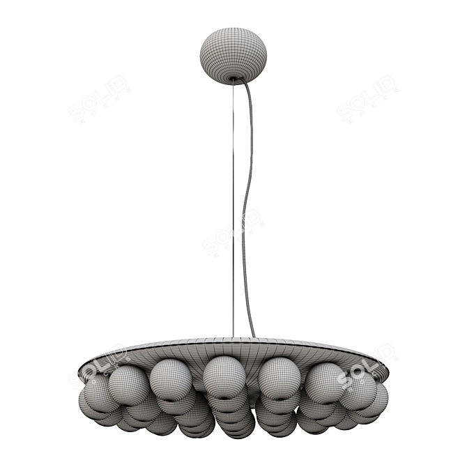 Modern Glass Pendant Light Fixture 3D model image 2