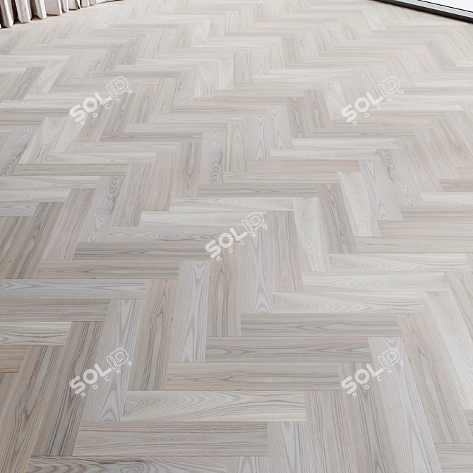 Lunar Glow Wood Floor Texture 3D model image 5