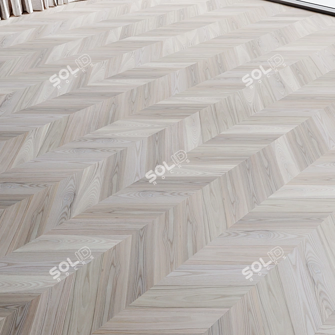 Lunar Glow Wood Floor Texture 3D model image 6