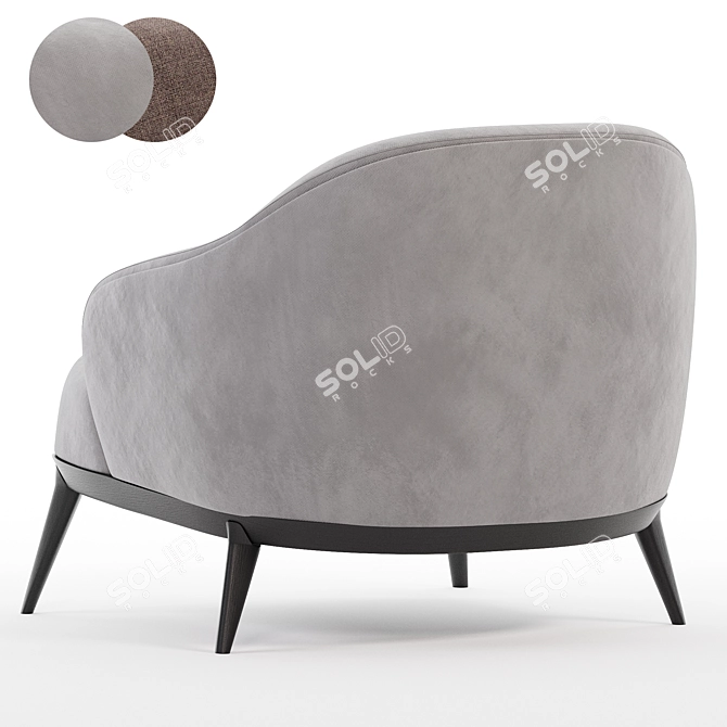 Modern Leslie Armchair 3D Model 3D model image 4