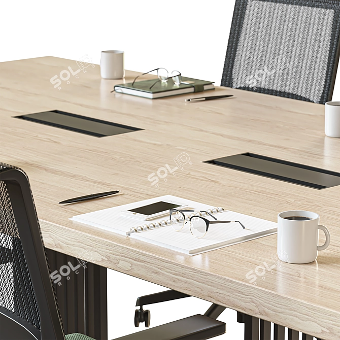 Modern Conference Table 3D Model 3D model image 4