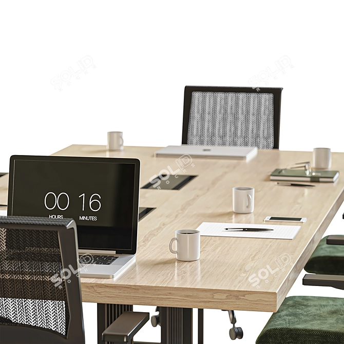 Modern Conference Table 3D Model 3D model image 5