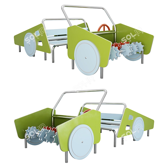 

Description translation:

"The "Car" is a modular assembly-disassembly design consisting of body parts with wheels and handles, frame, rotating steering wheel, 3D model image 8