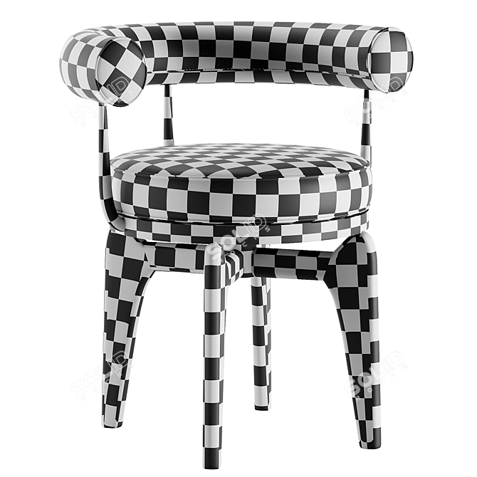 Sleek Indochine Chair 3D Model 3D model image 3