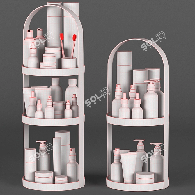 Modern Bathroom Accessory Set  3D model image 2