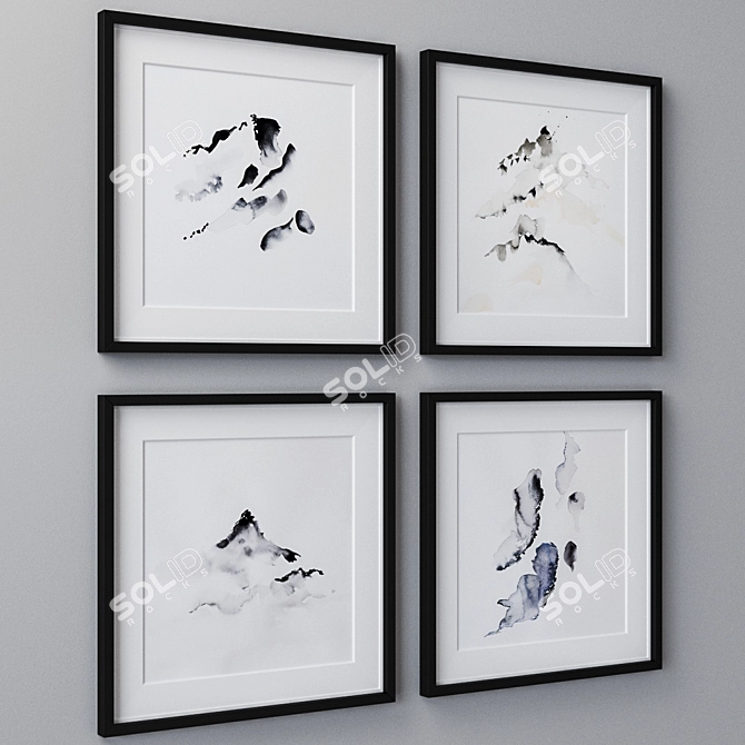 Large Wall Art Set Download 3D model image 2