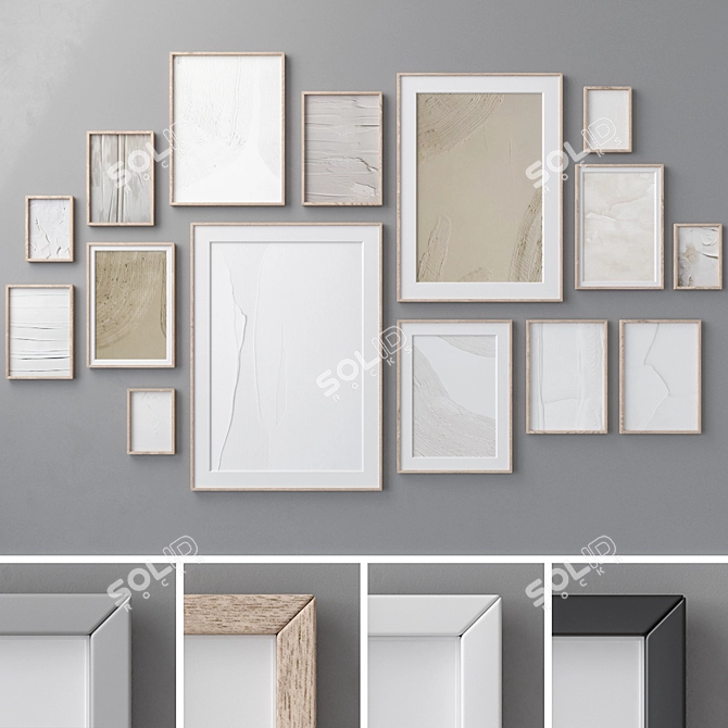 Multi-Frame Wall Art Set 3D model image 1