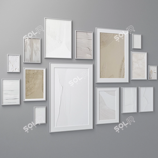 Multi-Frame Wall Art Set 3D model image 3