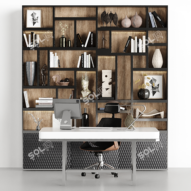 Modern Office Furniture Collection 3D model image 1