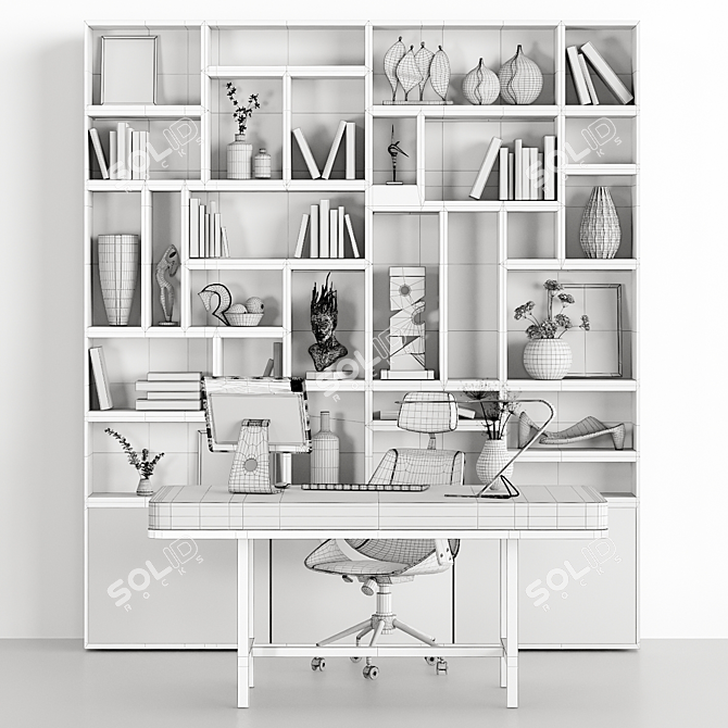 Modern Office Furniture Collection 3D model image 4