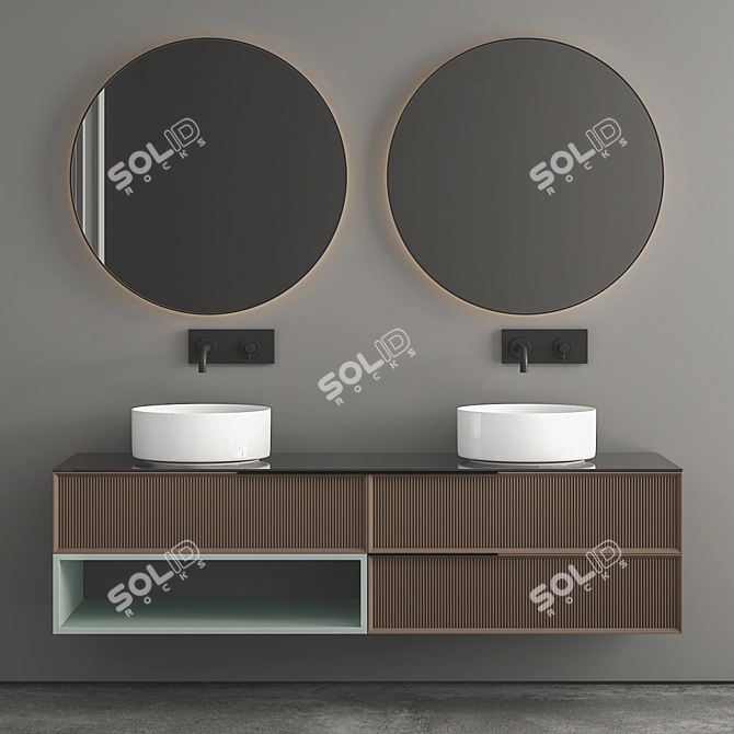 Stylish Modern Bathroom Cabinet | No. 139 3D model image 1
