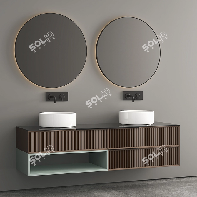 Stylish Modern Bathroom Cabinet | No. 139 3D model image 2