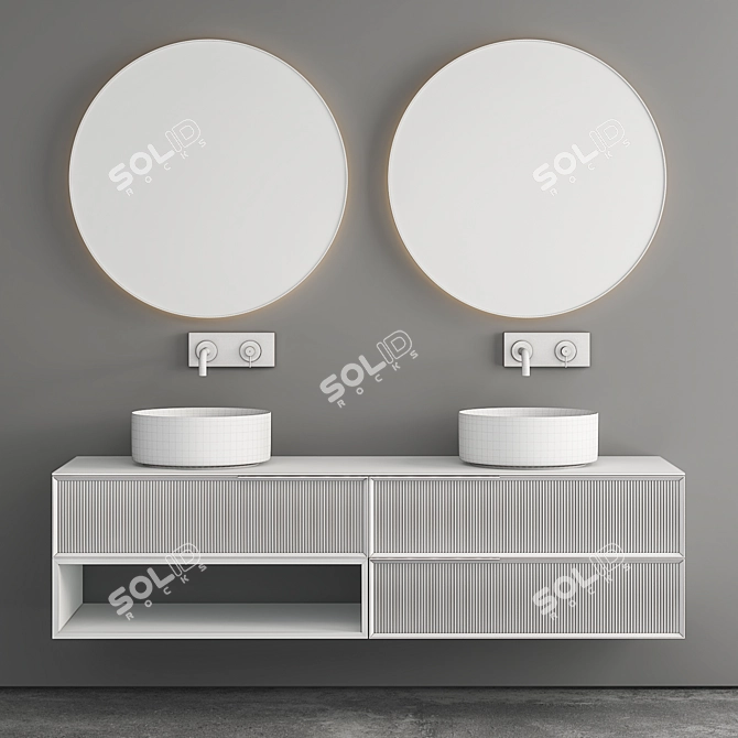 Stylish Modern Bathroom Cabinet | No. 139 3D model image 4