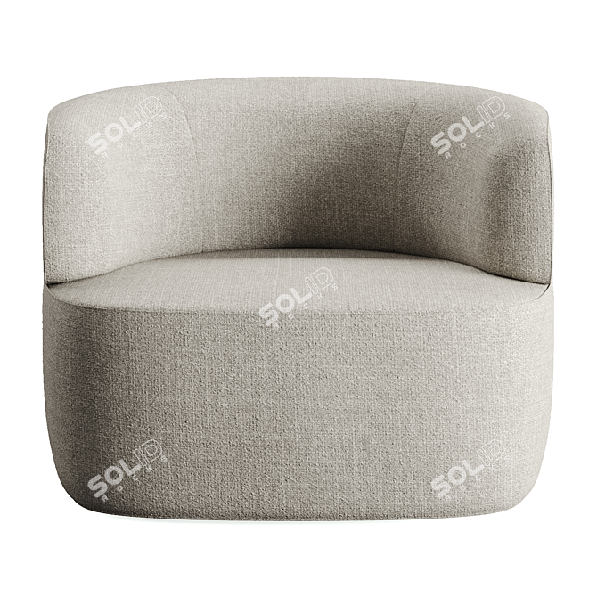 Contemporary Elain Armchair in Fabric 3D model image 4