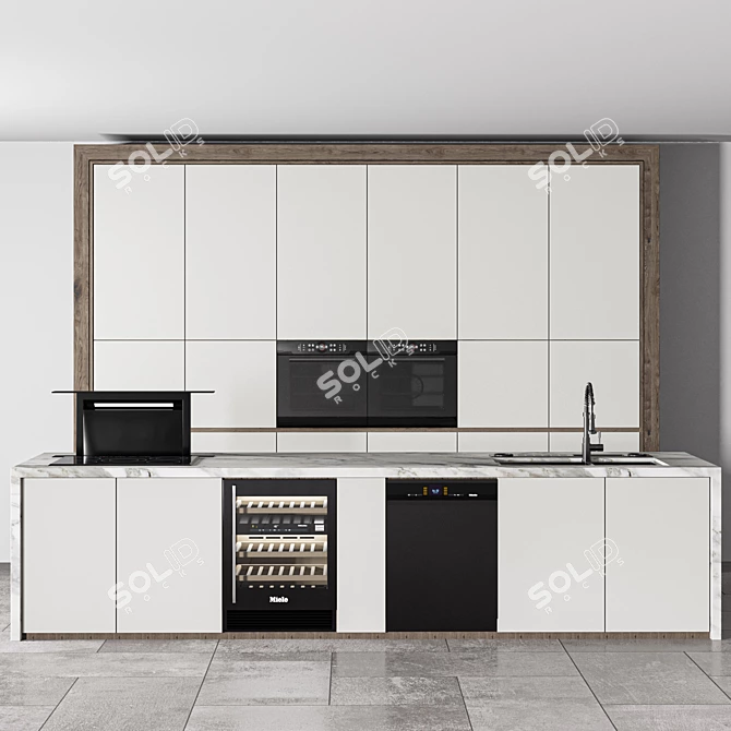 Modern Kitchen Counter Design\Product 3D model image 2