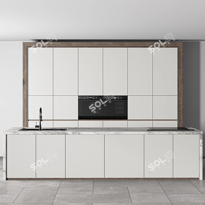 Modern Kitchen Counter Design\Product 3D model image 3